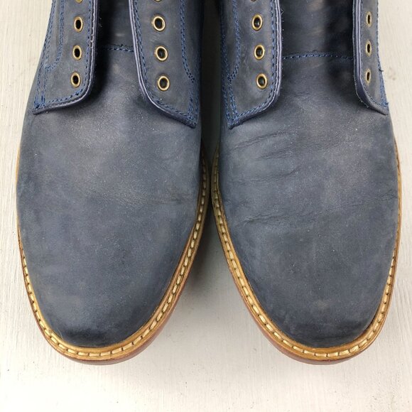 Cole Haan Men's Size 10M Tyler Grand.OS Blue Leather Plain Toe Derby Oxford Shoe - Picture 5 of 12